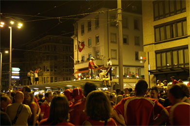 The crowds in Zurich